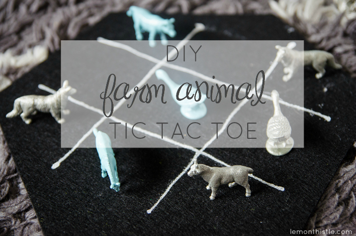 What a fun gift! DIY Farm Animal Tic Tac Toe