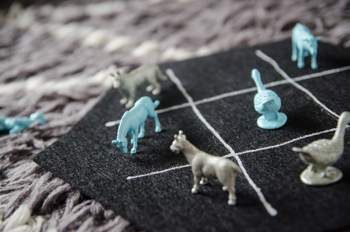 How fun! I'd give it as a gift to my neices for Christmas... DIY Farm Animal Tic Tac Toe