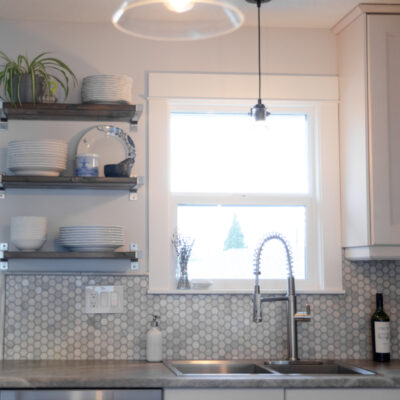 Why I always start with my dishes on open shelving in the kitchen