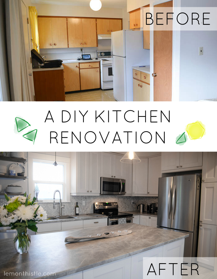 Before and After - DIY Kitchen Renovation