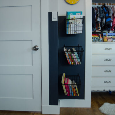 Simple Storage Solution! Book Baskets on Hooks