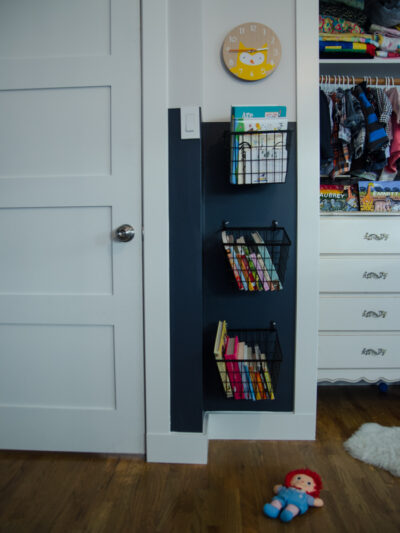 Simple Storage Solution! Book Baskets on Hooks