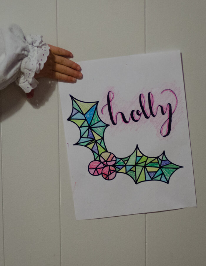 Geometric Holiday Colouring Sheets
