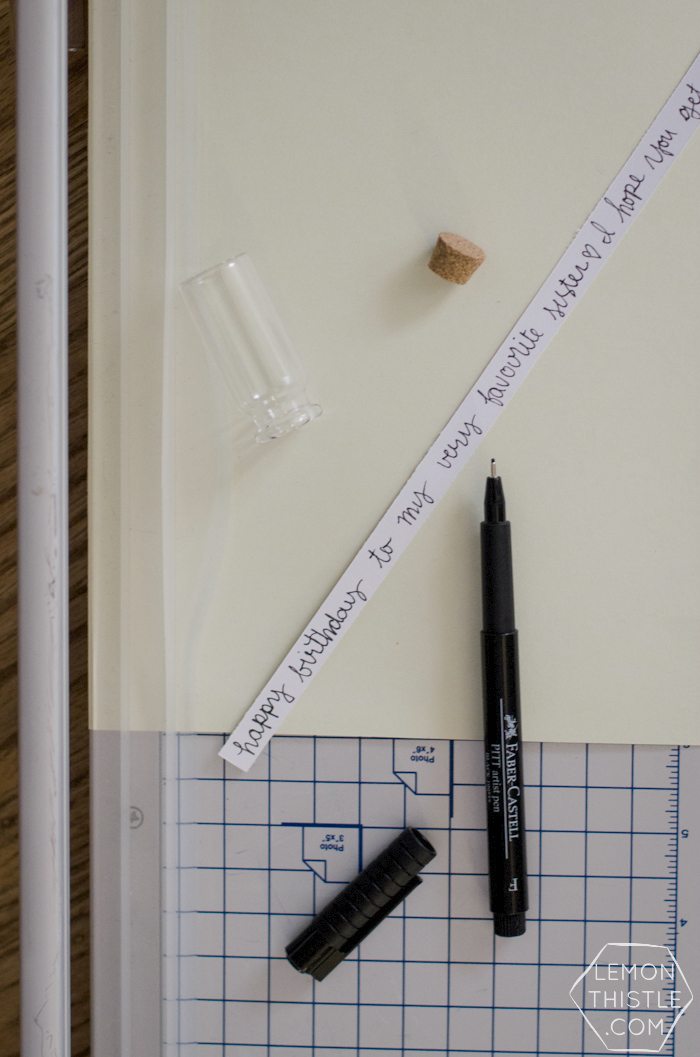 So much fun! Tiny Message in a Bottle