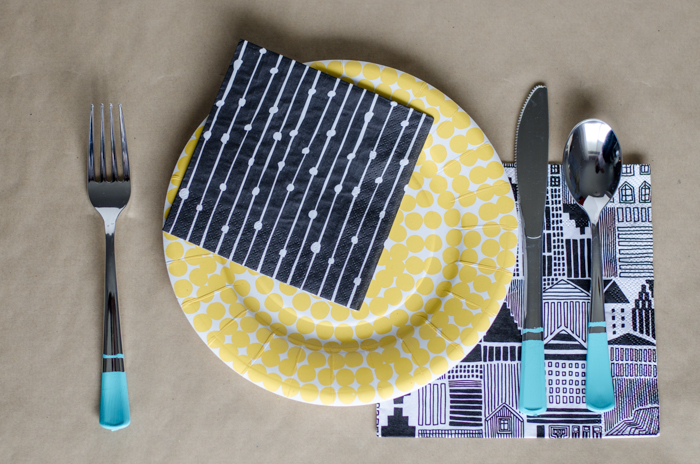 DIY Painted Plastic Party Cutlery! What a fun idea to add a punch of colour