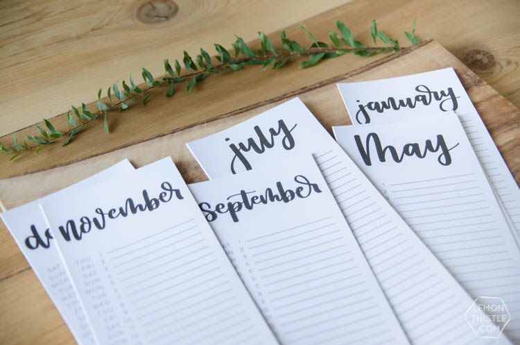 simple printable calendar