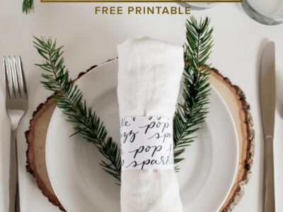 New Year's Eve Napkin Wraps - Free Printable