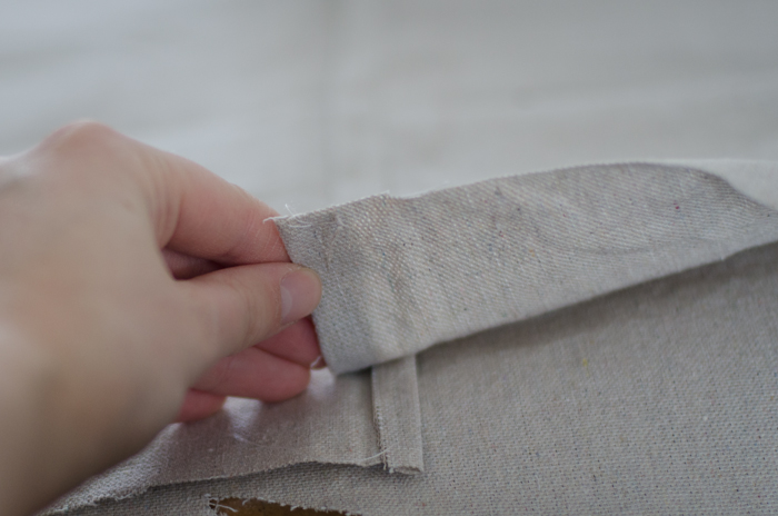 Sew a Pillow Slip Cover out of a Drop Cloth!