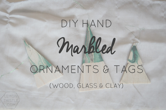 DIY Hand Marbled Ornaments and Tags 3 ways!