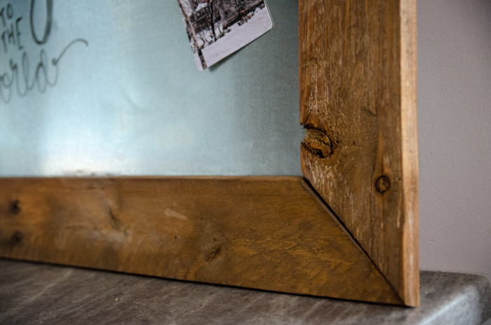 DIY Metal 'Whiteboard' for a meal plan!