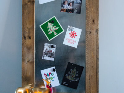 DIY Metal 'Whiteboard' for a meal plan!