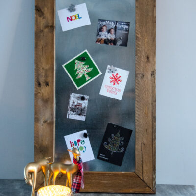 DIY Metal 'Whiteboard' for a meal plan!