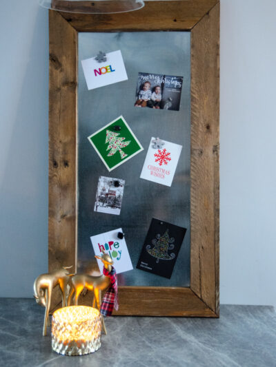 DIY Metal 'Whiteboard' for a meal plan!