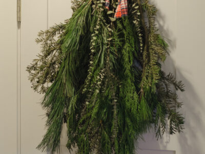 DIY Holiday Bough with fresh greens