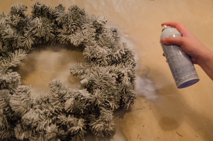 DIY Flocked and Tartan Wreath
