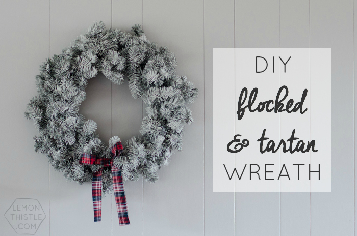 DIY Flocked and Tartan Wreath