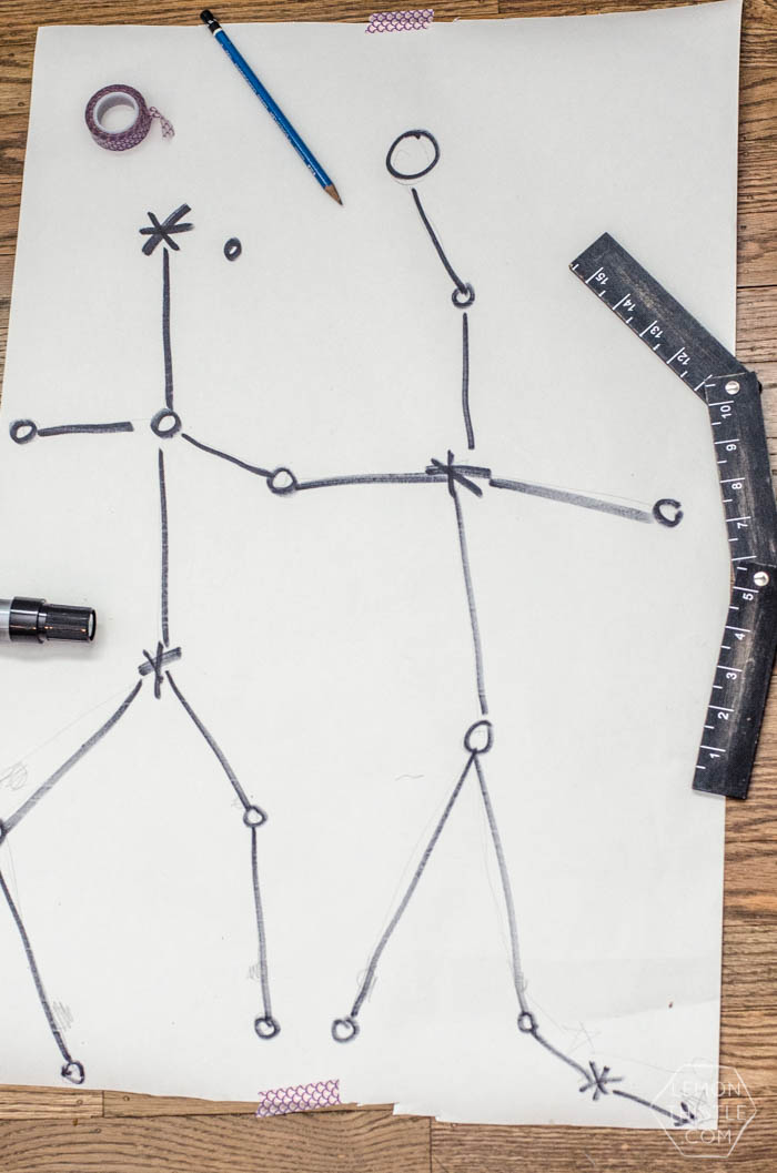 DIY Constellation Painting and Copper Frame