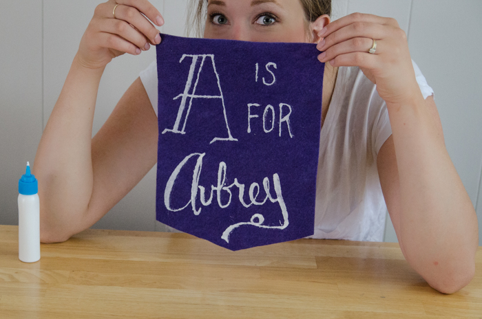 DIY Hand Painted Wall Hangings from Felt- these are super cute for a nursery!