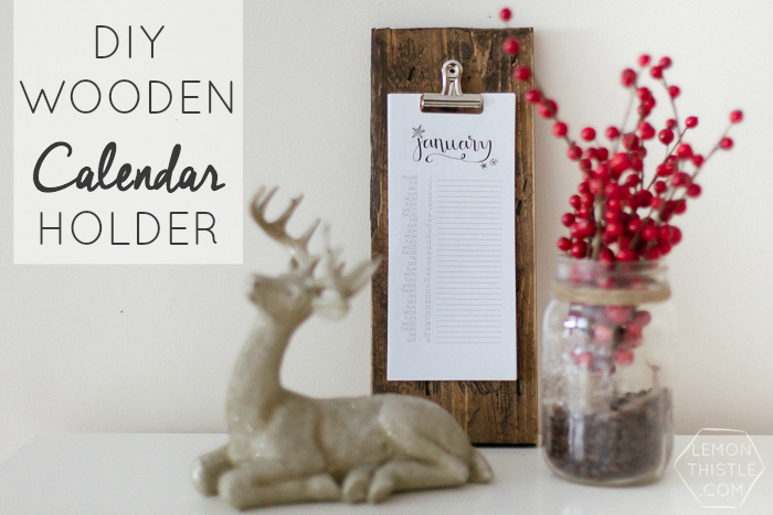 DIY Wooden Calendar Holder