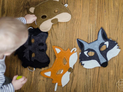 Six Free Printable Templates to make DIY Felt Animal Masks!