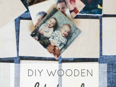 DIY Wooden Photo Transfer Memory Game- what a fun gift idea! I loved Concentration as a kid