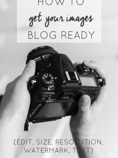 Camera to Web- Blog Photos Process