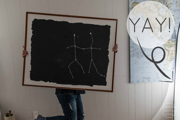 DIY Constellation Painting and Copper Frame
