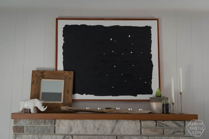 DIY Constellation Painting and Copper Frame