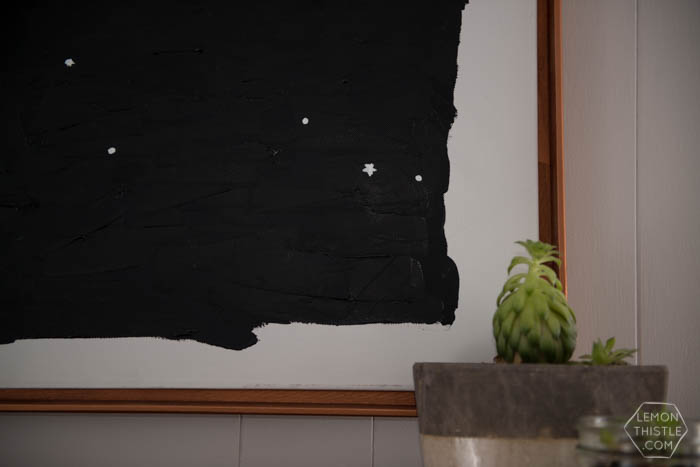 DIY Constellation Painting and Copper Frame