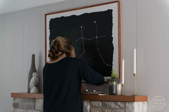 DIY Constellation Painting and Copper Frame