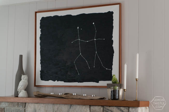DIY Constellation Painting and Copper Frame