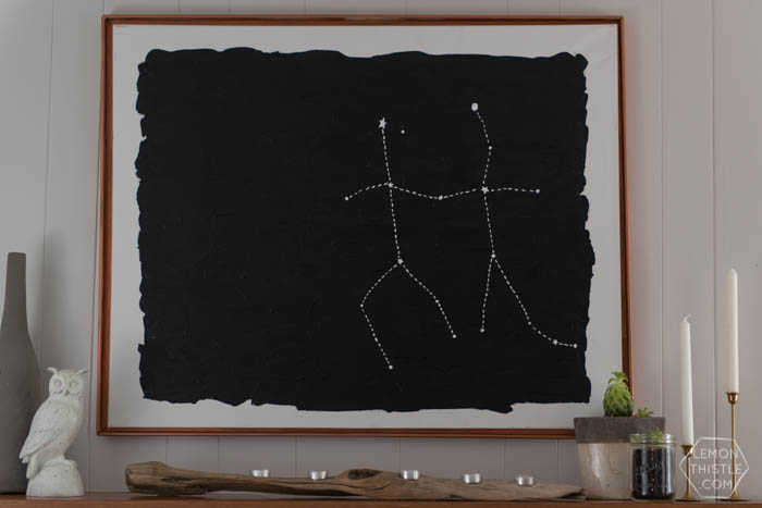 DIY Constellation Painting and Copper Frame