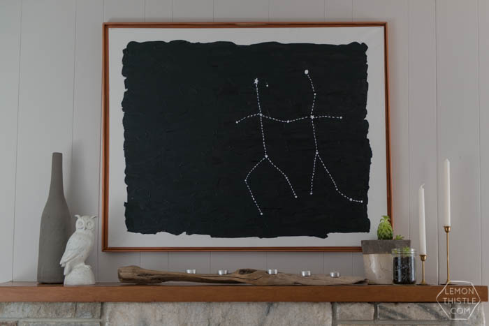 DIY Constellation Painting and Copper Frame