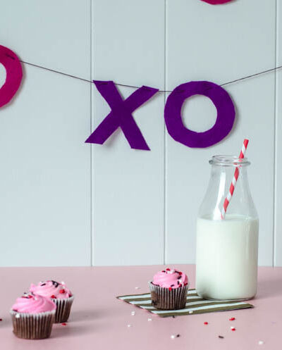DIY Ombre XO Felt Garland- perfect for Valentines Day!