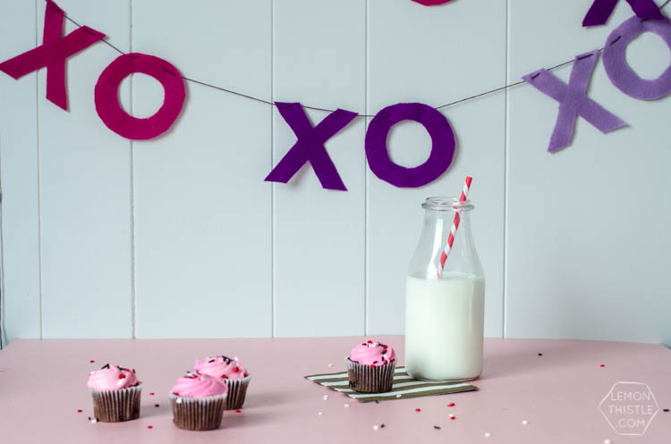 DIY Ombre XO Felt Garland- perfect for Valentines Day!