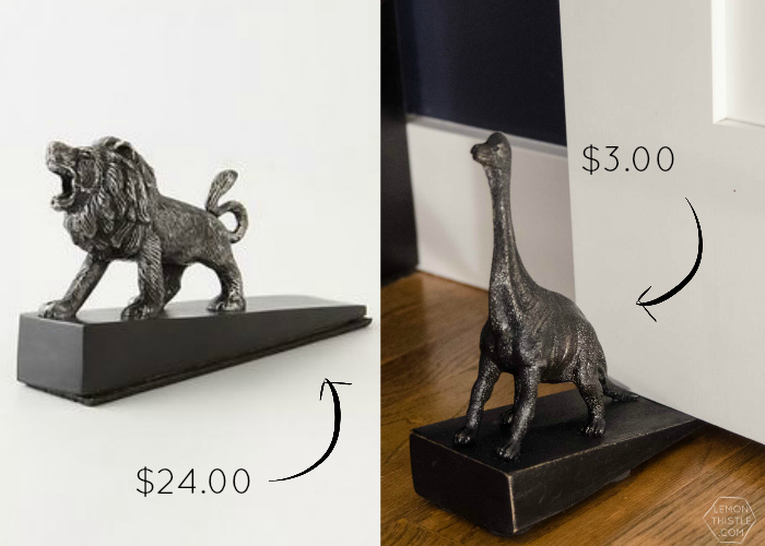 DIY Dinosaur Door Stop- An Anthropologie Knock Off!