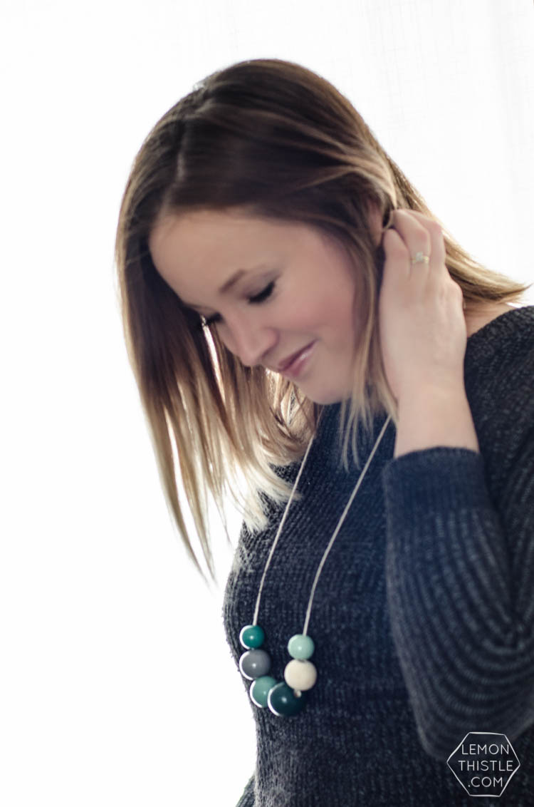 DIY Pinch Proof Wooden Bead Necklace- perfect for St Patrick's Day!