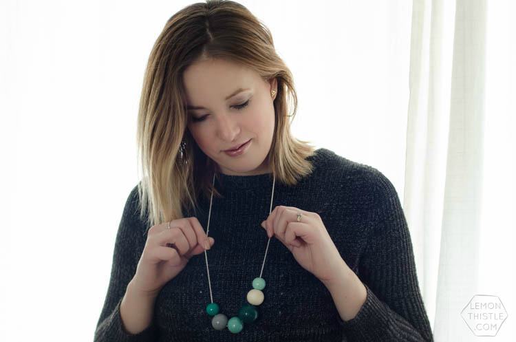 DIY Pinch Proof Wooden Bead Necklace- perfect for St Patrick's Day!