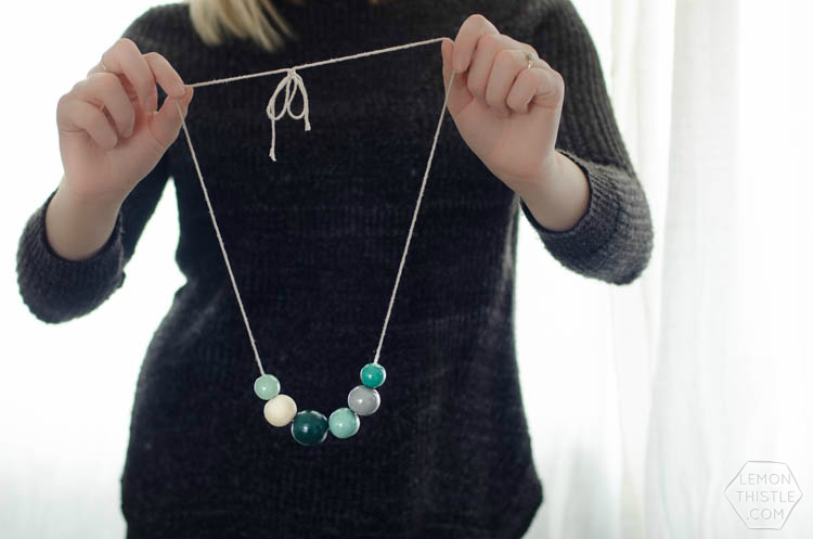 DIY Pinch Proof Wooden Bead Necklace- perfect for St Patrick's Day!
