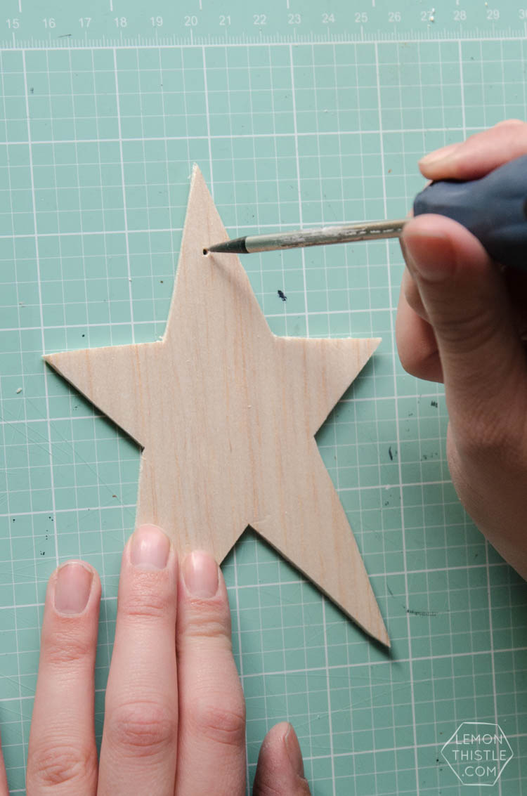 DIY Watercolor Wooden Stars Mobile for a Nursery- So Dreamy!