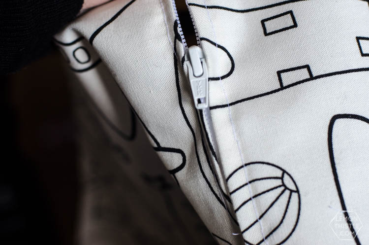 DIY Square Pouff with Sneaky Storage for Kids Plush Toys- what a great idea! Would work for extra pillows or blankets too