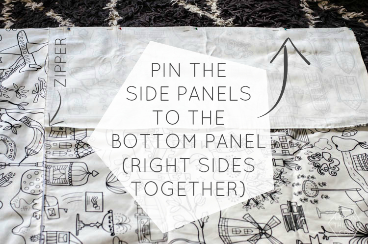 DIY Square Pouff with Sneaky Storage for Kids Plush Toys- what a great idea! Would work for extra pillows or blankets too