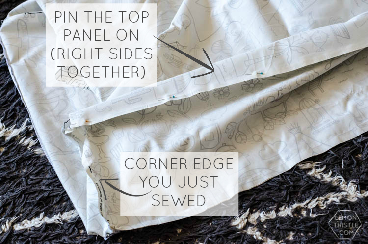 DIY Square Pouff with Sneaky Storage for Kids Plush Toys- what a great idea! Would work for extra pillows or blankets too