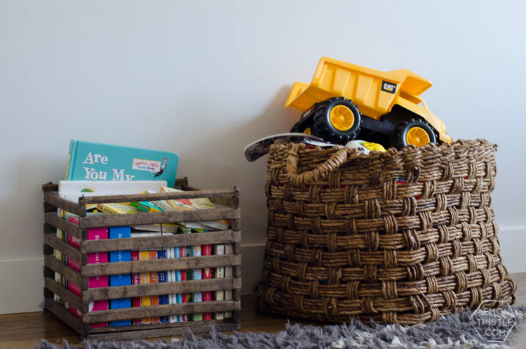 DIY Square Pouff with Sneaky Storage for Kids Plush Toys- what a great idea! Would work for extra pillows or blankets too