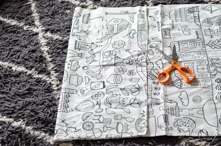 DIY Square Pouff with Sneaky Storage for Kids Plush Toys- what a great idea! Would work for extra pillows or blankets too