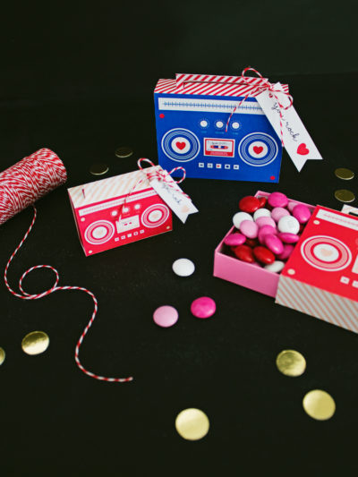DIY Boombox Valentine's (Free Printable) | Like-The-Cheese for Lemon Thistle