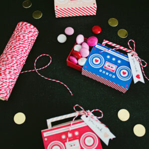 DIY Boombox Valentine's (Free Printable) | Like-The-Cheese for Lemon Thistle