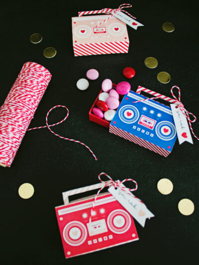 DIY Boombox Valentine's (Free Printable) | Like-The-Cheese for Lemon Thistle