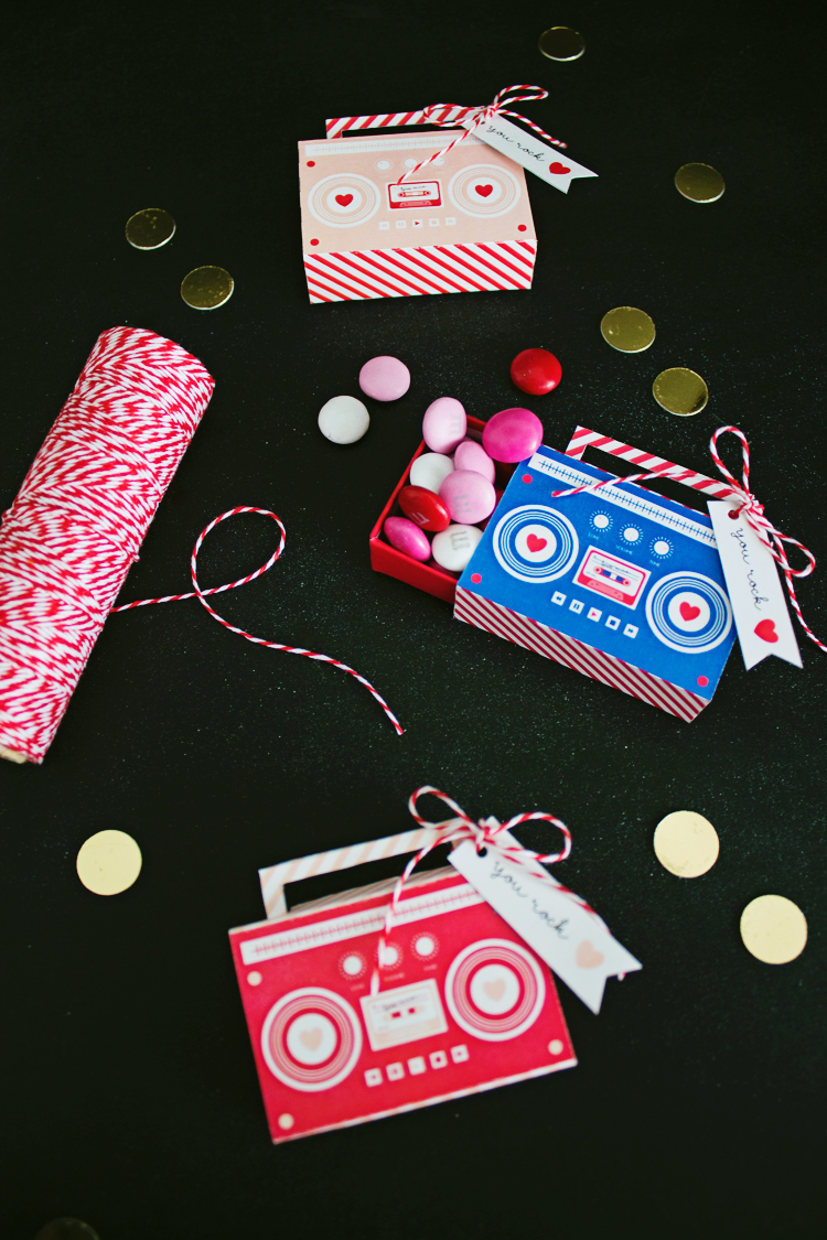 DIY Boombox Valentine's (Free Printable) | Like-The-Cheese for Lemon Thistle