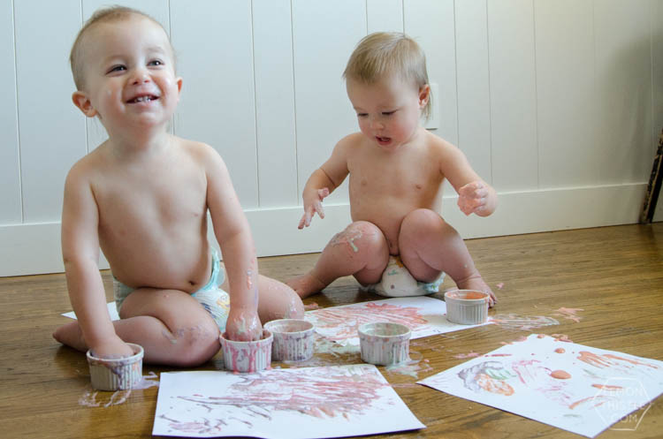 DIY Finger Painted Envelope Valentines- perfect for grandparents!